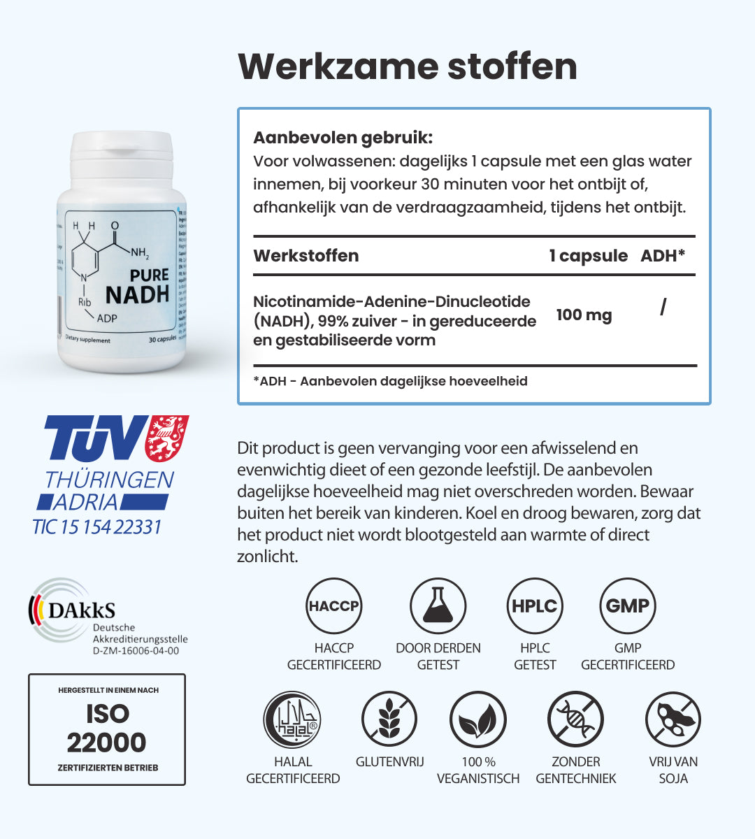 Pure NADH 100 mg Capsules