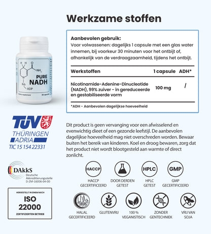 Pure NADH 100 mg Capsules